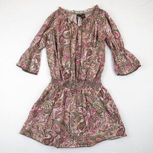 RU Cowgirl Paisley Tunic Dress Women's Size L Western Rodeo